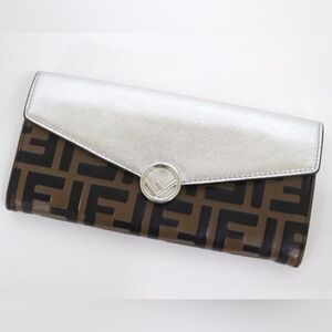 FENDI Wallet Zucca Brown & Silver 🤎🪩